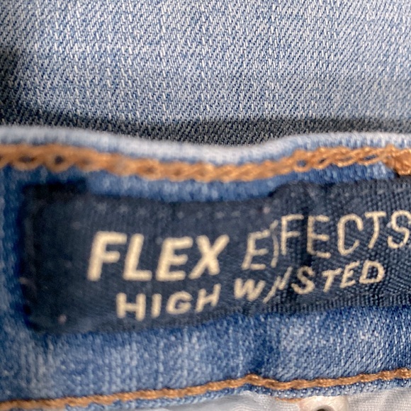 Aeropostale Jeans Women Blue Distressed Look FLEX EFFECTS High Waisted SIZE 00 - Picture 4 of 11